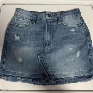 Rewash Brand Frayed Hem Mini Skirt